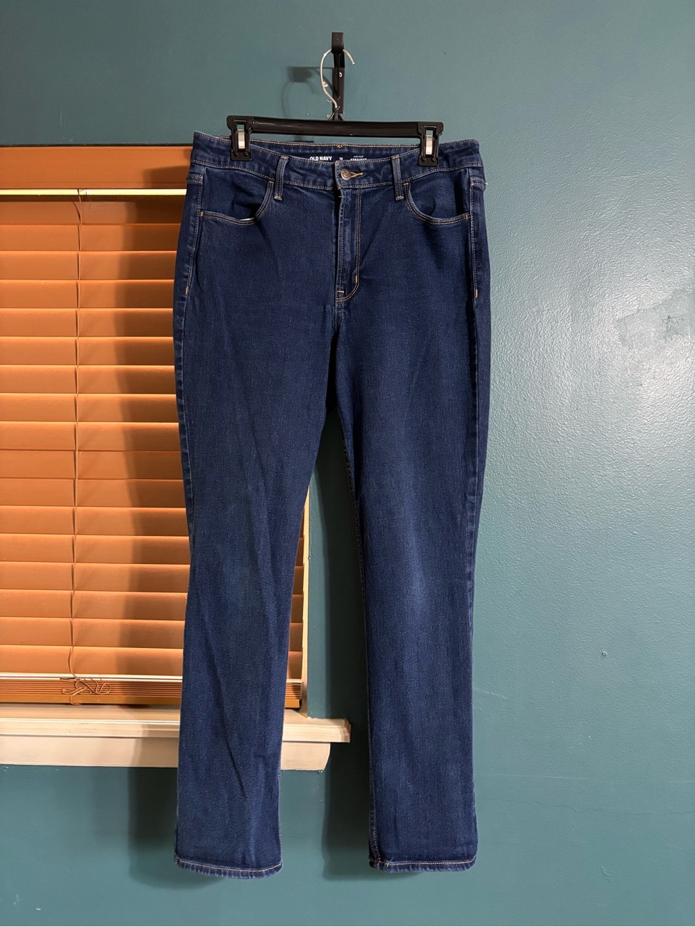 Old Navy Dark Blue Wash High-Rise Straight Jeans